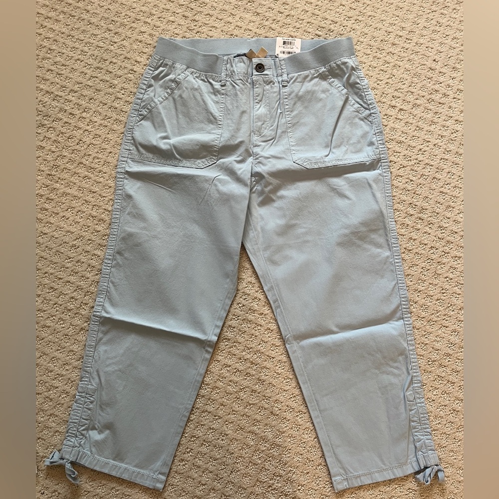 Style & Co Mid Rise Comfort Waist Baby Blue Capri Pants Size 12.